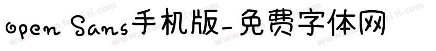 Open Sans手机版字体转换